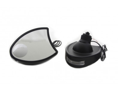 FAIRING MIRROR BLACK WITH LED INDICATORS FOR HARLEY DAVIDSON TOURING