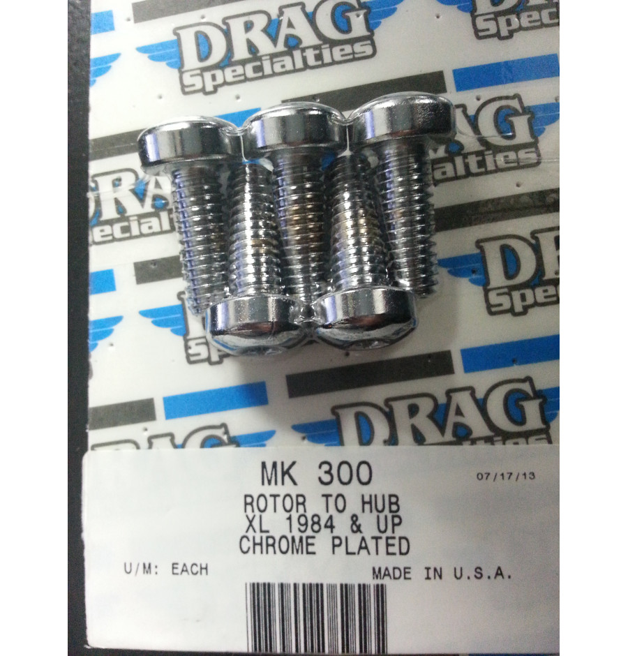 CHROME PLATED FRONT ROTOR HUB SCREWS